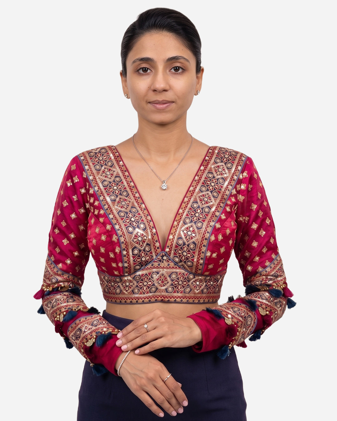 PriyaMG Special Blouse Farma - Both Deep Neck - Full Sleeve