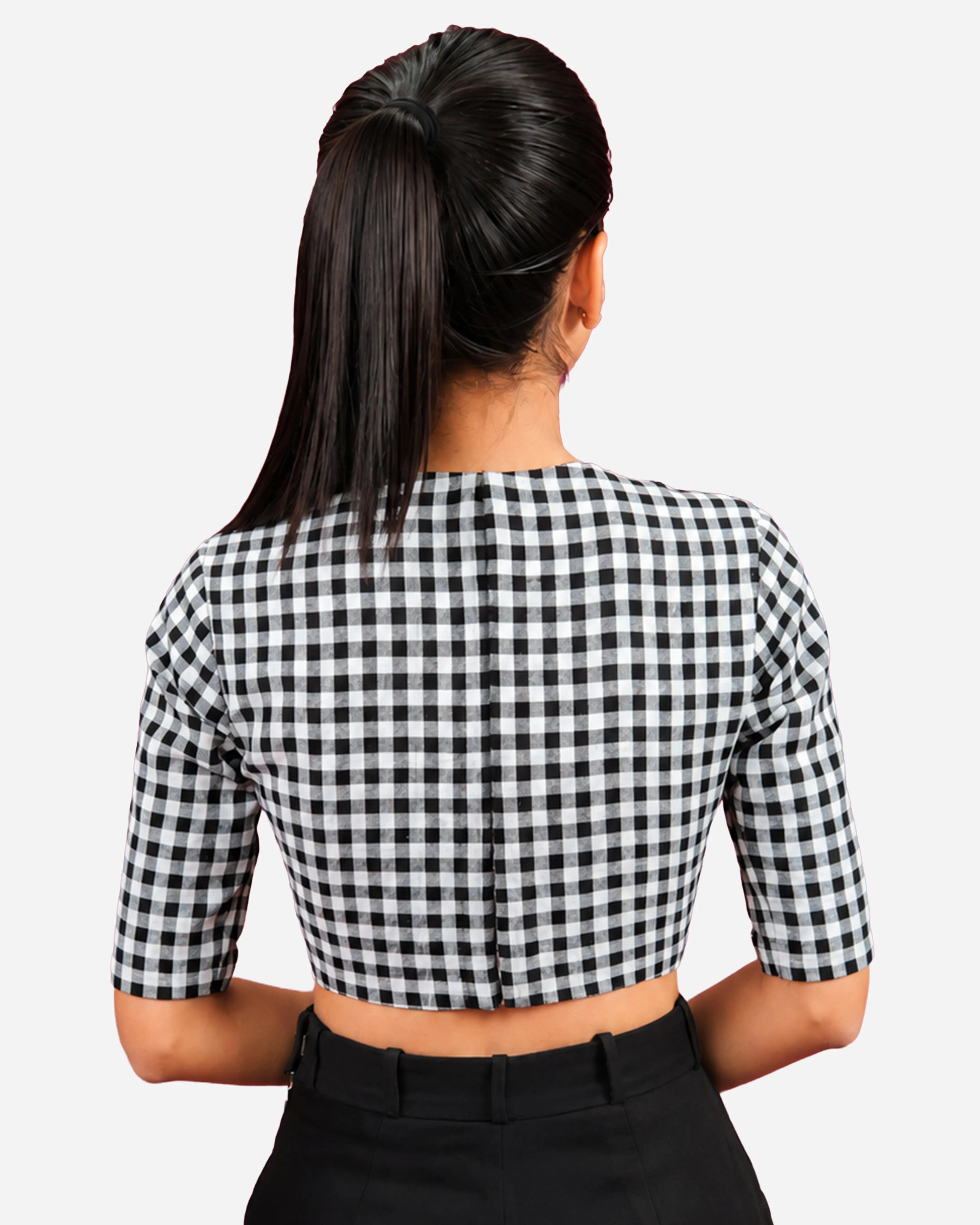 Princess Cut Blouse Farma - Both Pack Neck - Elbow Sleeve