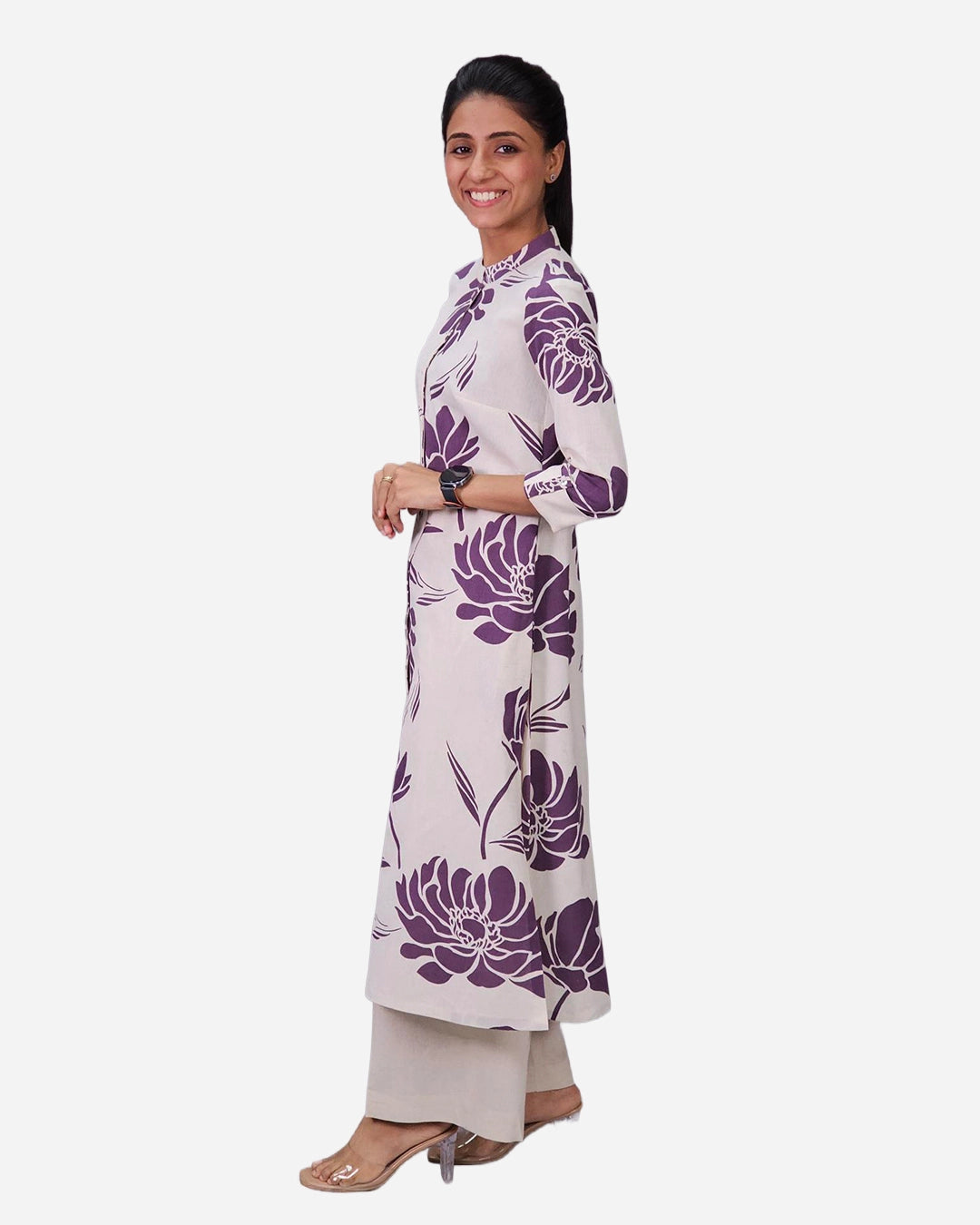 Princess Cut Kurti Farma - A-Line with Collar - 3/4th Sleeve