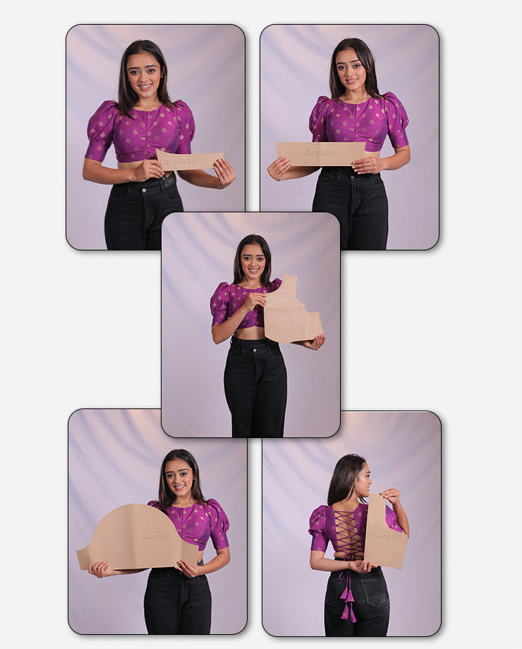 Straight Dart - Shawl Collar - Fourtucks Blouse Farma