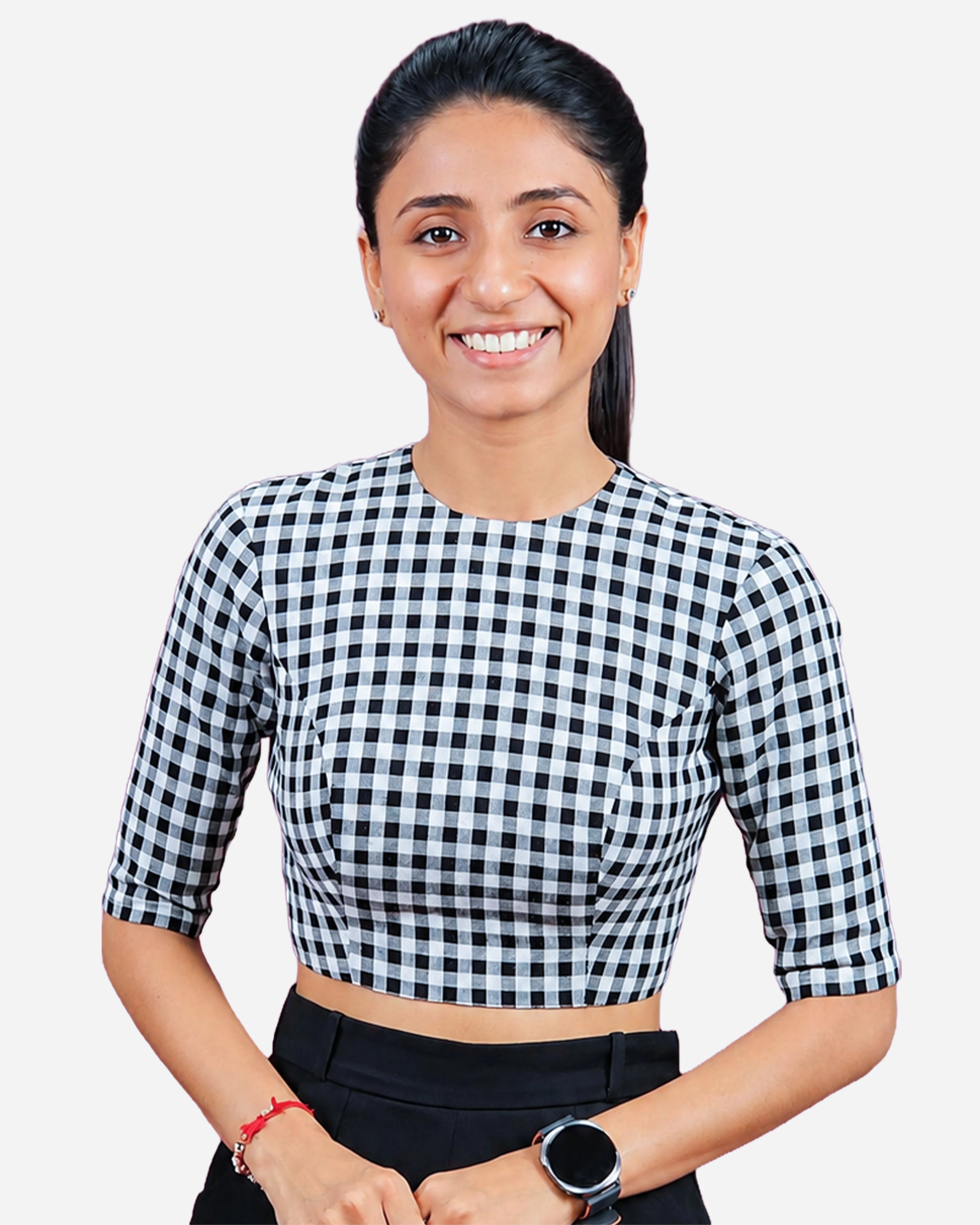 Princess Cut Blouse Farma - Both Pack Neck - Elbow Sleeve