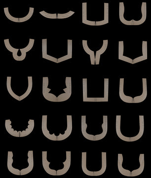 21-Neck Shape Farma Pattern Set - Complete Blouse Neck Collection