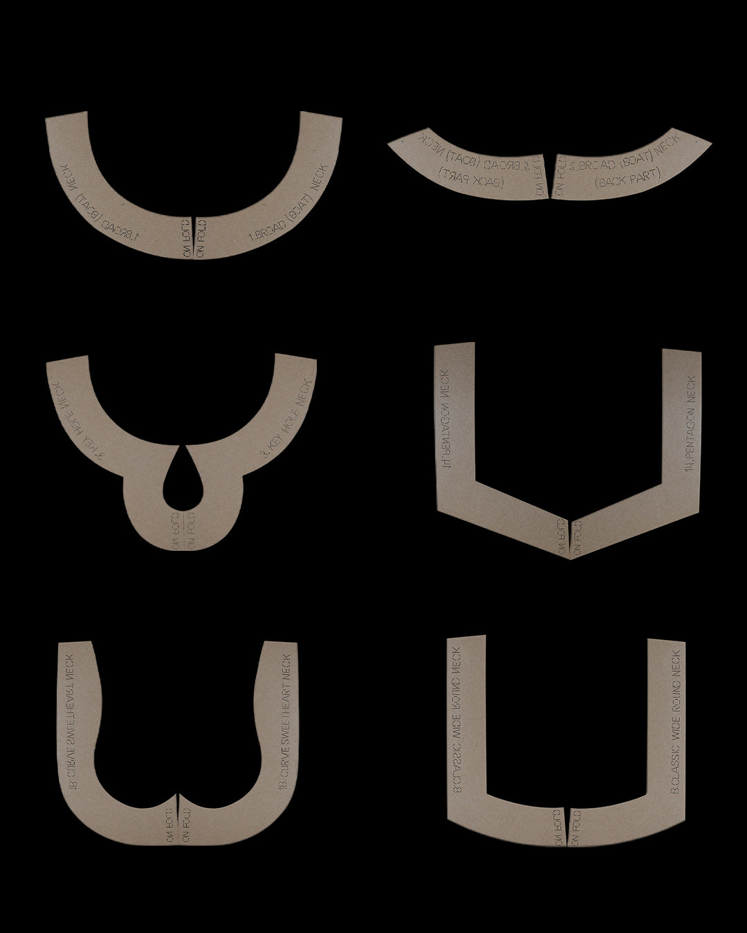 21-Neck Shape Farma Pattern Set - Complete Blouse Neck Collection