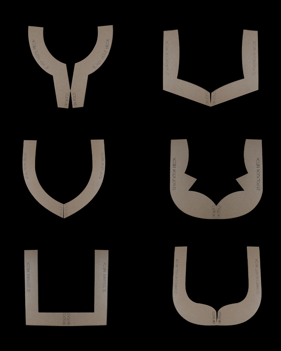 21-Neck Shape Farma Pattern Set - Complete Blouse Neck Collection