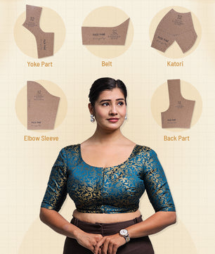 Katori Blouse - Both Side Deep Neck - Elbow Sleeve Farma