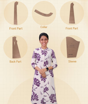A-Line with Collar Kurti Farma (Size XXS to XXXL)
