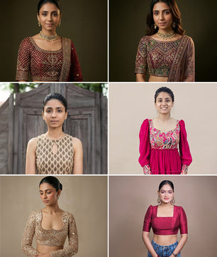 21-Neck Shape Farma Pattern Set - Complete Blouse Neck Collection