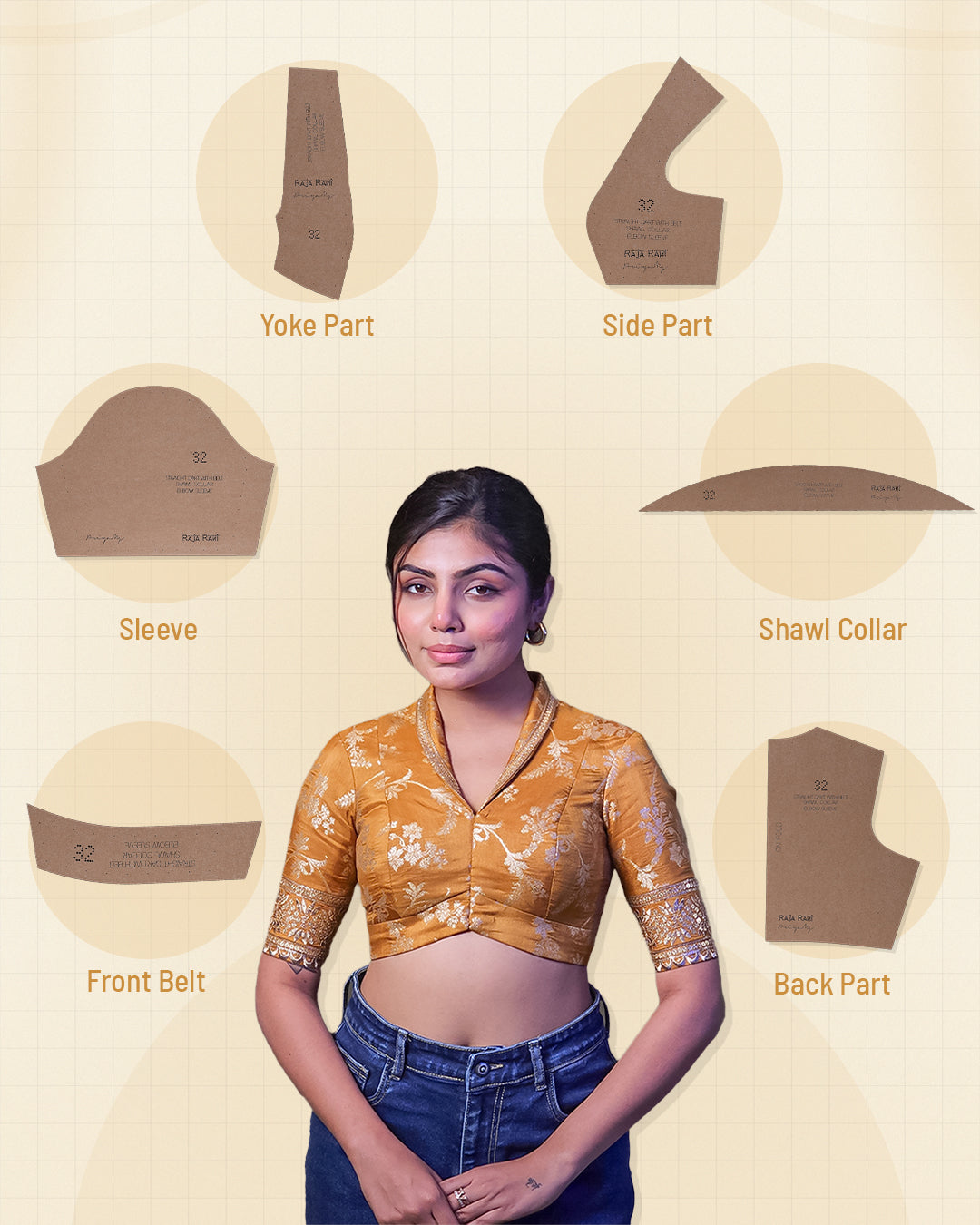 Straight Dart With Belt - Shawl Collar - Elbow Sleeve Farma