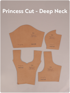 Princess Cut - Deep Neck - Elbow Sleeve Farma (Size 28-44)