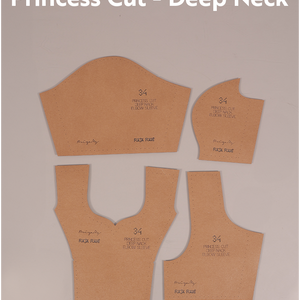 Princess Cut - Deep Neck - Elbow Sleeve Farma (Size 28-44)