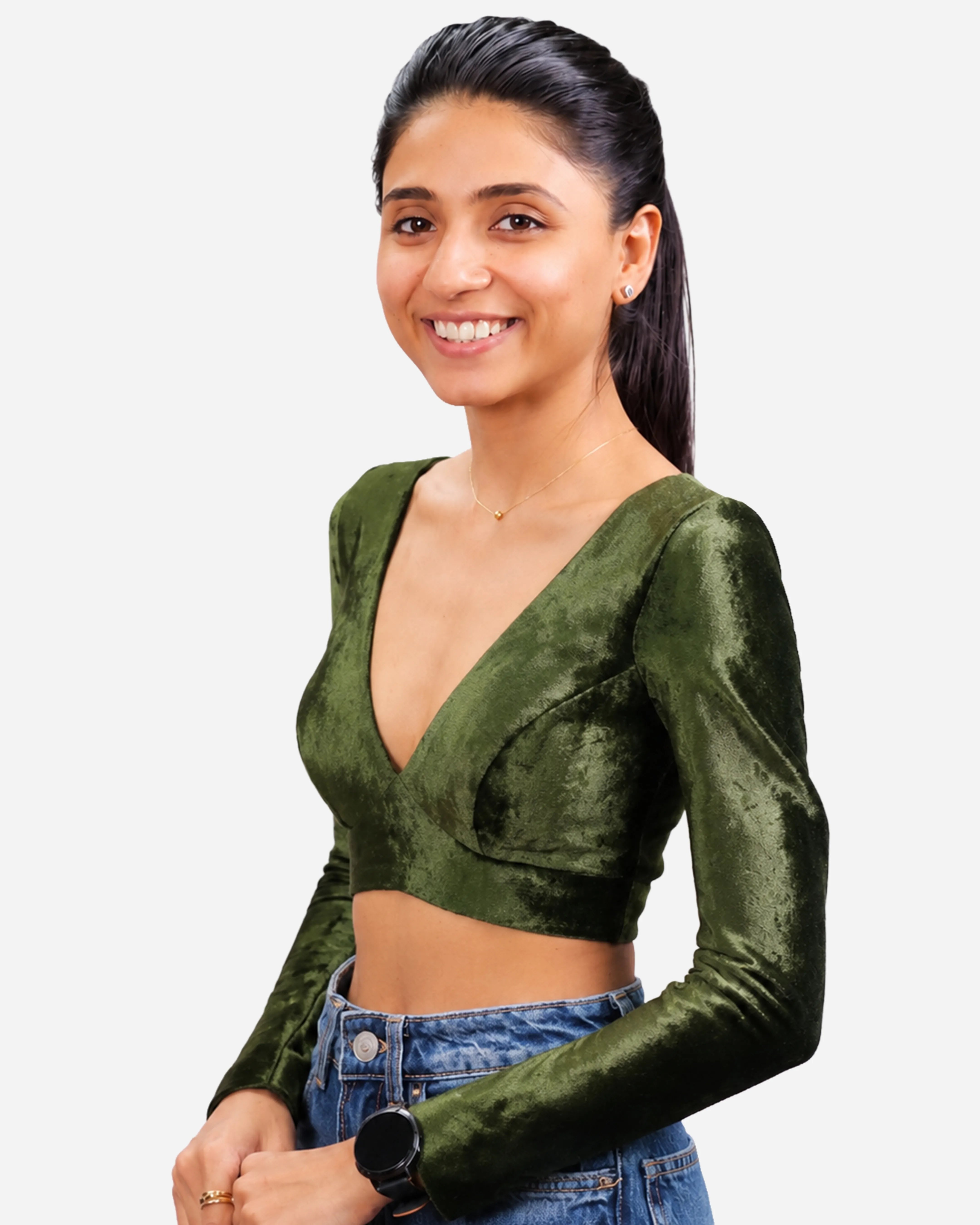 PriyaMG Special Blouse Farma - Both Deep Neck - Full Sleeve