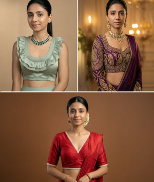 21-Neck Shape Farma Pattern Set - Complete Blouse Neck Collection