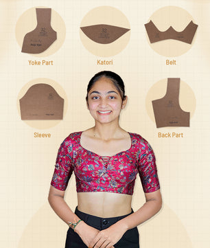 Heritage Blouse - Deep Neck - Elbow Sleeve Farma (Size 28-44)