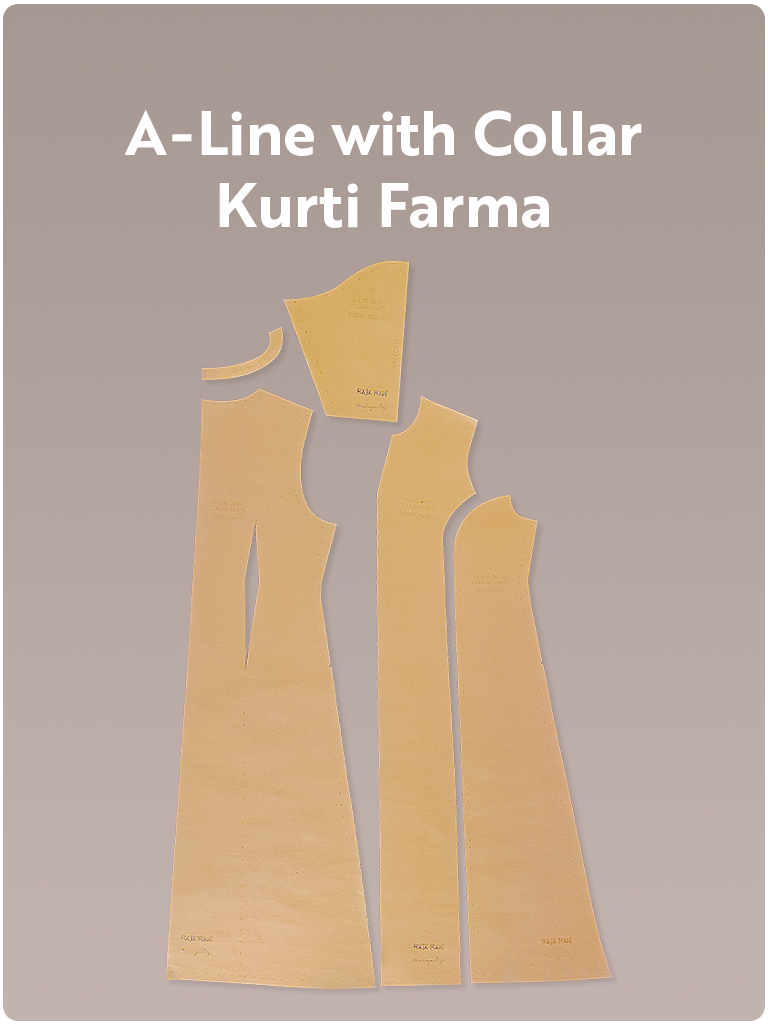 A-Line with Collar Kurti Farma (Size XXS to XXXL)