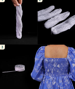 1MM White Bobbin Elastic Thread