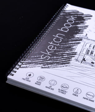 Sketch Book With Spiral  Bound 150 GSM