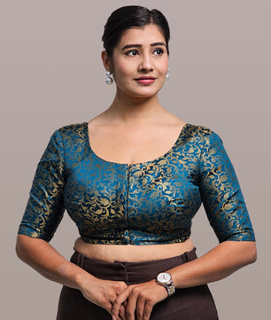 Katori Blouse - Both Side Deep Neck - Elbow Sleeve Farma (Sizes 30-44)