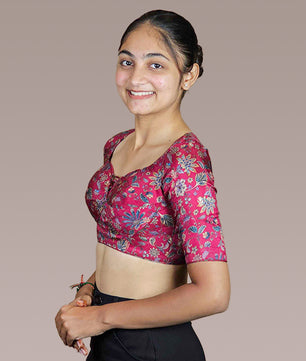 Heritage Blouse - Deep Neck - Elbow Sleeve Farma (Size 28-44)