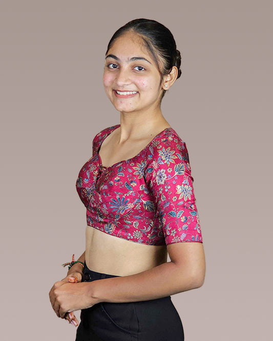 Heritage Blouse - Deep Neck - Elbow Sleeve Farma (Size 28-44)
