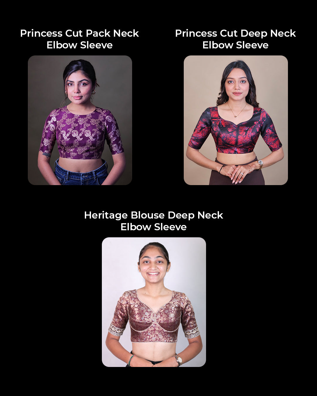 Princess & Heritage Blouse Pattern Combo (Size 32" , 36" & 40")