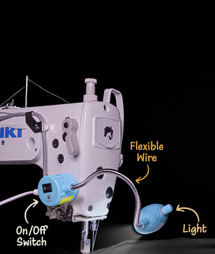 Magnetic LED Sewing Machine Light with Flexible Neck & Power Switch