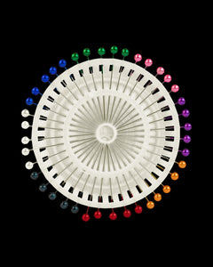 Coloured Pearl Head Pins (8 Colours)