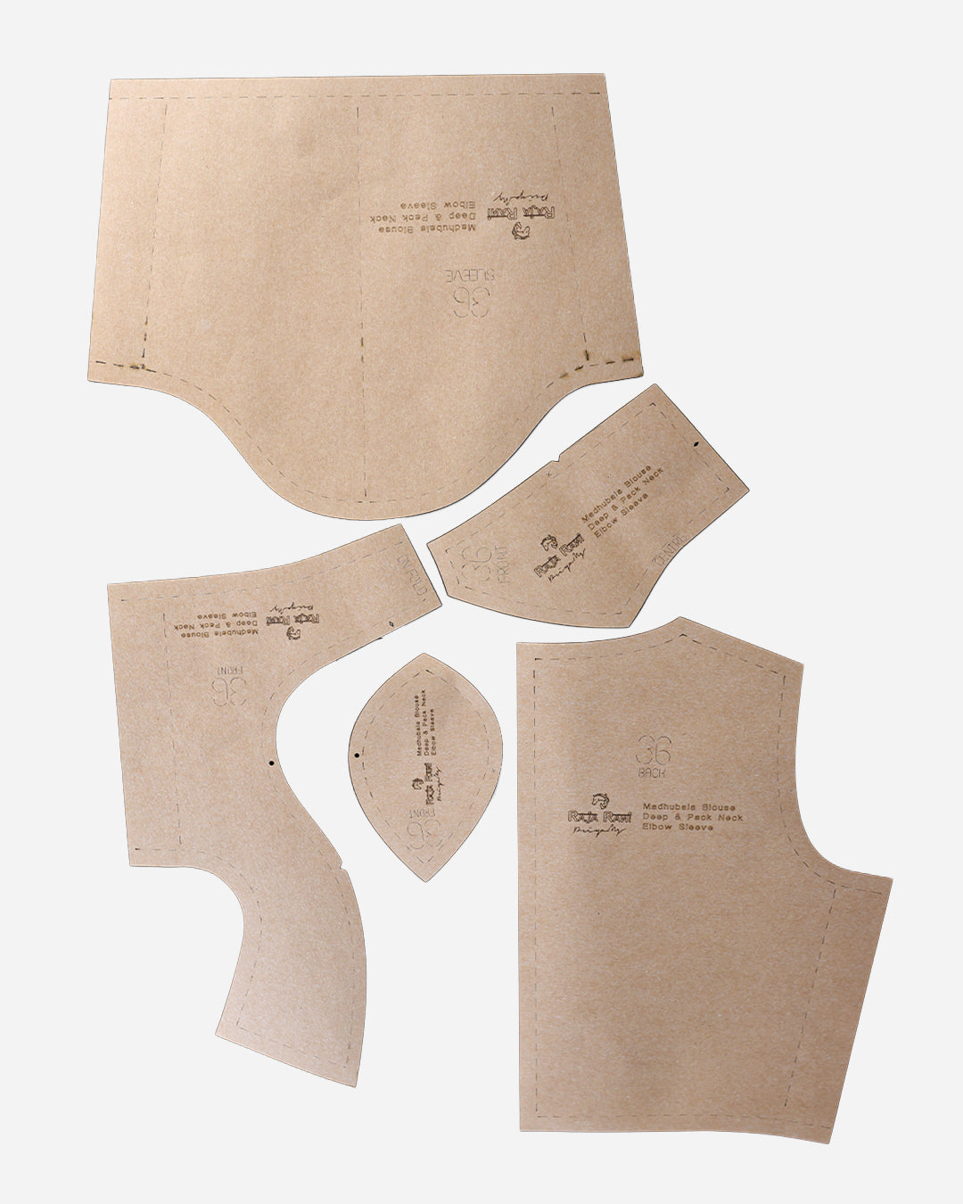 Madhubala Blouse Farma - Deep & Pack Neck - Elbow Sleeve