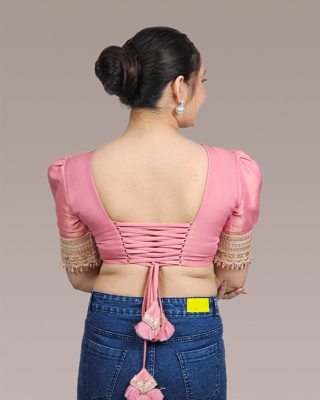 Fourtucks With Belt, Boat & Deep Neck, Puff Sleeve With Belt Farma (Size 28-44)