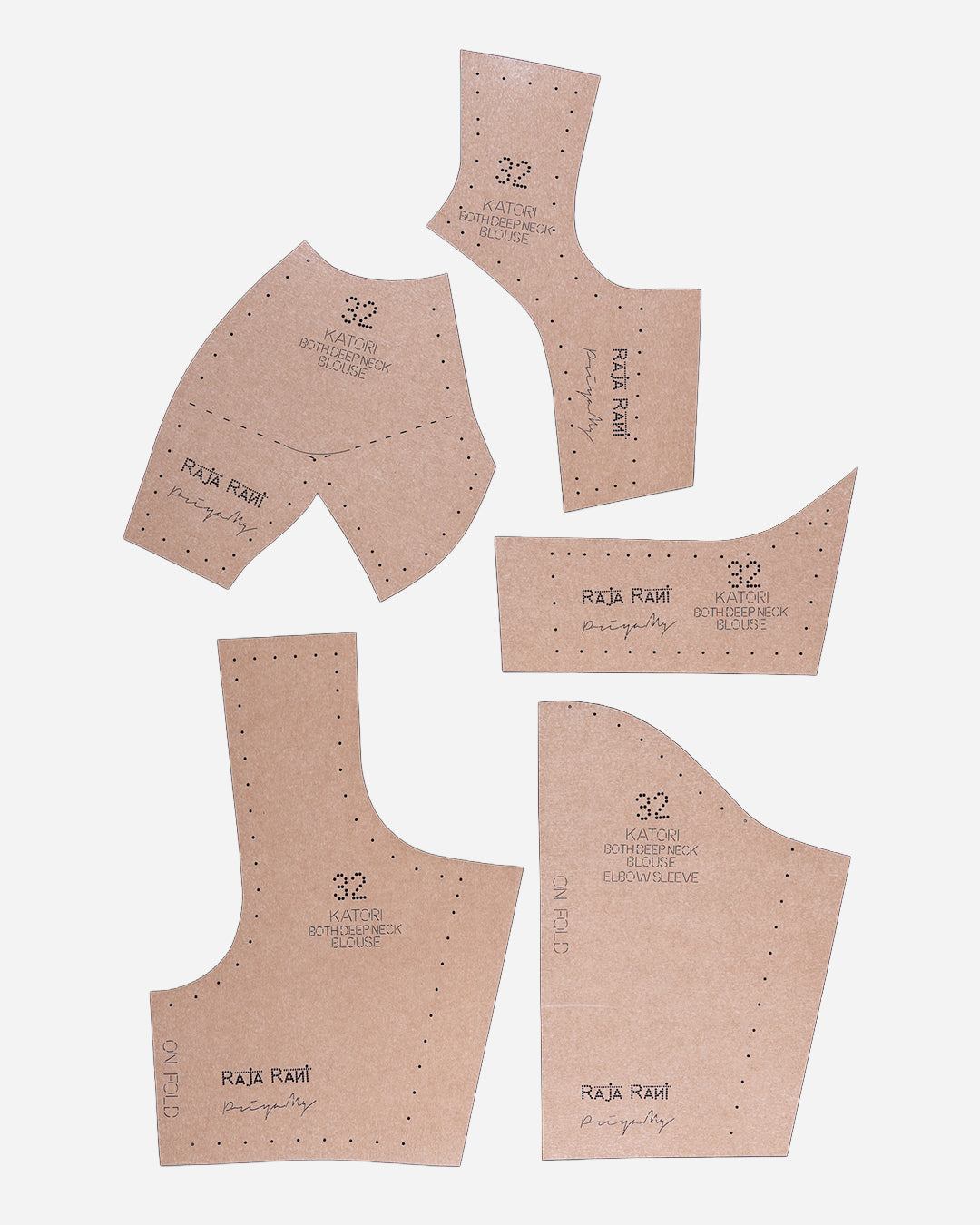 Katori Blouse Farma  - Both Deep Neck - Elbow Sleeve