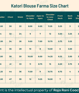 Katori Blouse - Both Side Deep Neck - Elbow Sleeve Farma