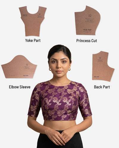 Princess Cut Blouse Farma - Both Pack Neck - Elbow Sleeve