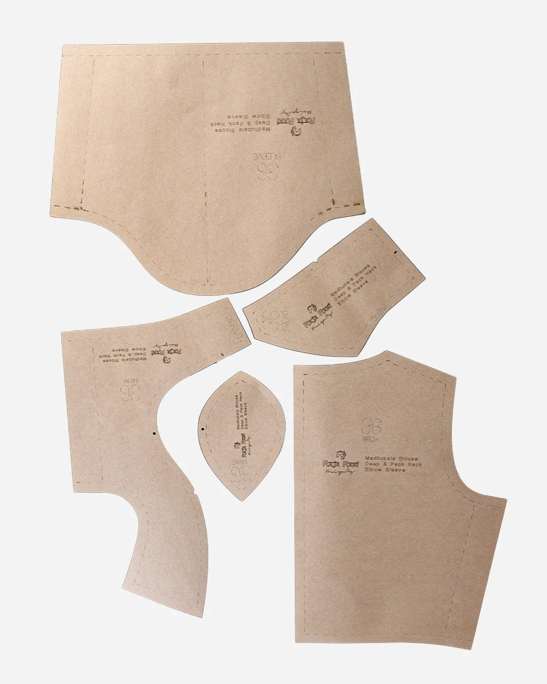 Madhubala Blouse Farma - Deep & Pack Neck - Elbow Sleeve